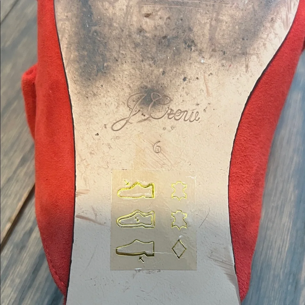 J. Crew Women's Bold Red Suede Mules - Picture 6 of 6